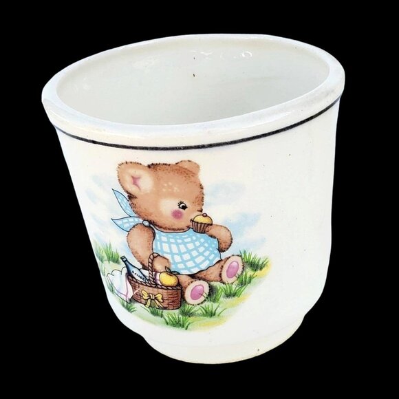 Vintage Teddy Bear Child Cups Porcelain Cocoa Tea Set - Picture 4 of 8